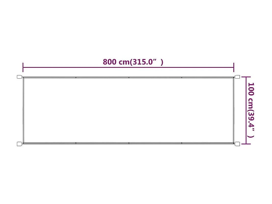 Tenda verticale Terracotta 100x800 cm tessuto Oxford