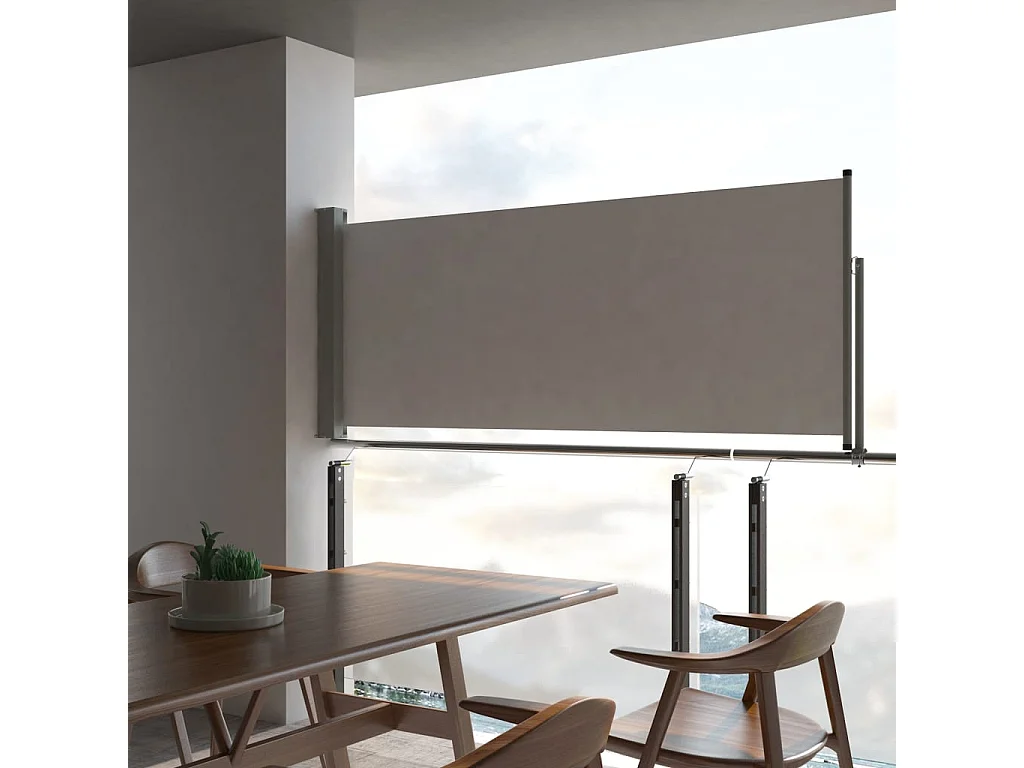 Tenda da sole laterale retrattile 100 x 300 cm Grigia