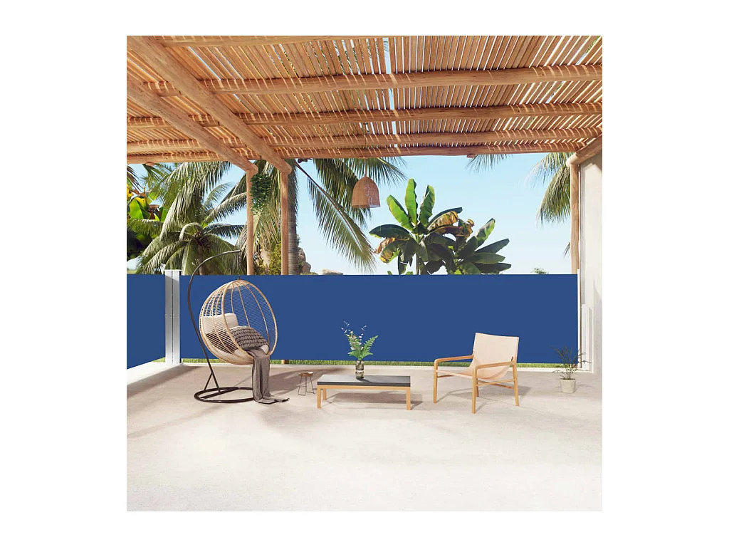 Tenda laterale retrattile Blu 140x1000 cm
