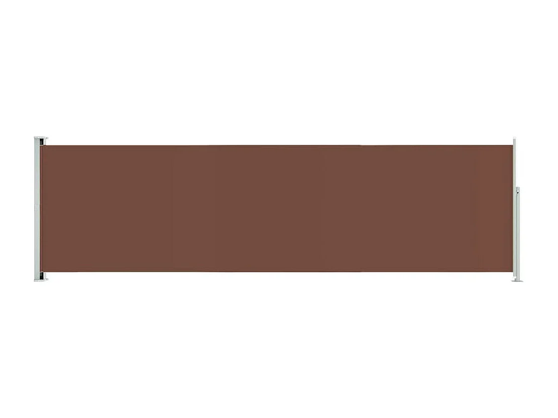 Auvent latéral rétractable de patio 180x600 cm Marron