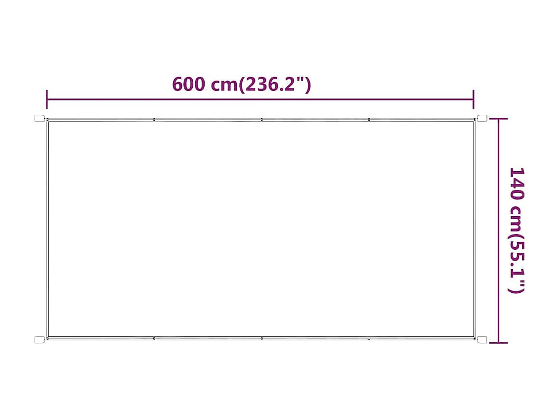 Auvent vertical Vert clair 140x600 cm Tissu oxford