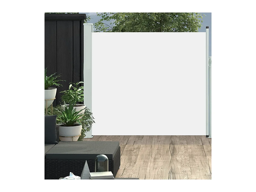Einziehbare seitliche Terrassenmarkise 170x300 cm Creme