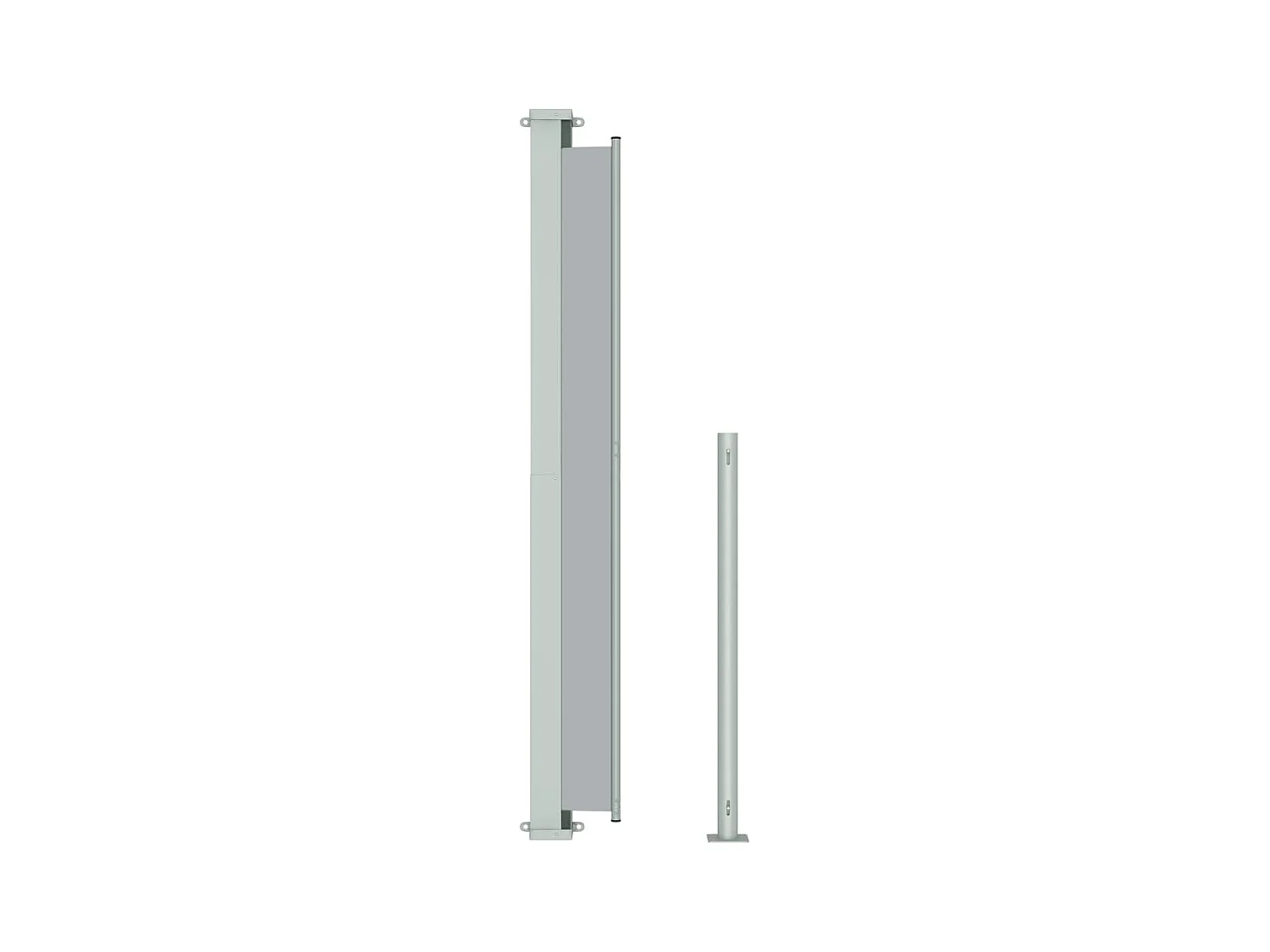 Auvent latéral rétractable de patio 180x500 cm Gris