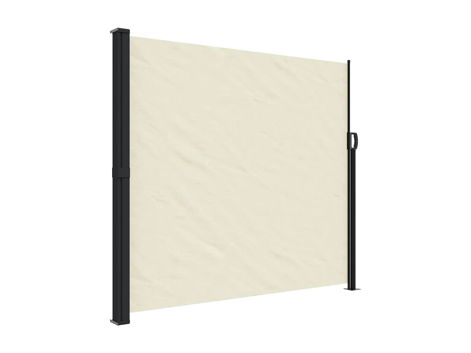 Cremefarbene einziehbare Seitenmarkise 180 x 500 cm