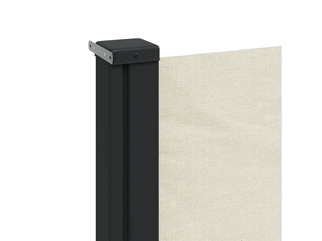 Cremefarbene einziehbare Seitenmarkise 180 x 500 cm