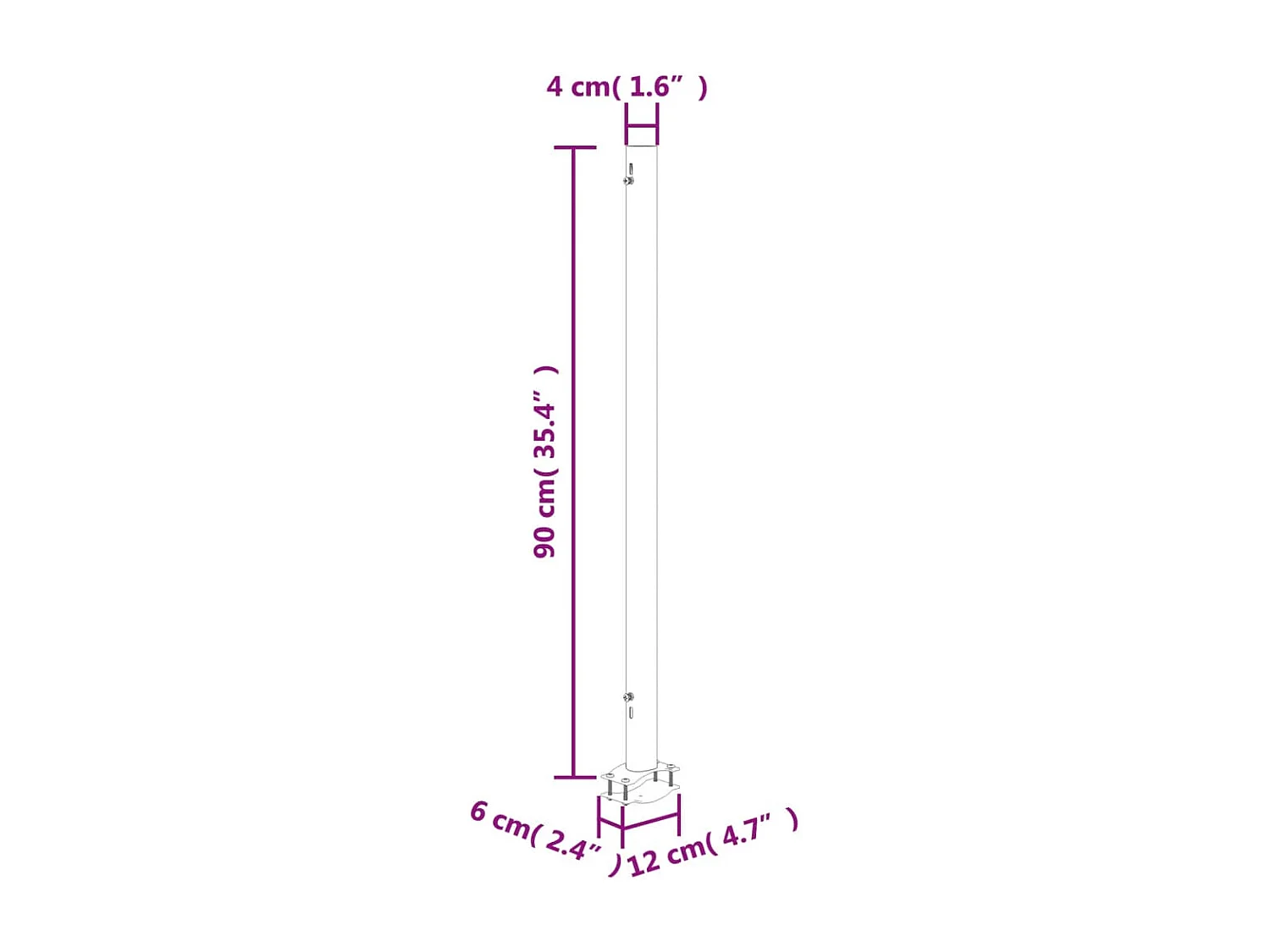 Auvent latéral rétractable de patio 140 x 300 cm Gris