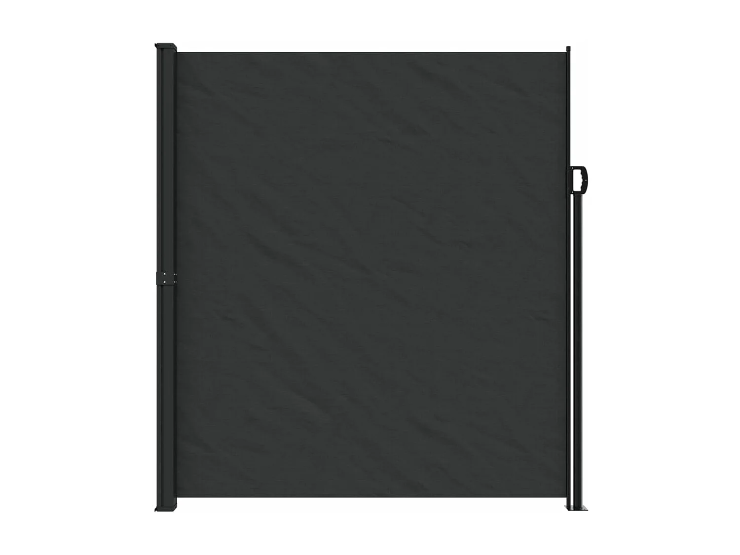 Toldo lateral retrátil preto 220x300 cm