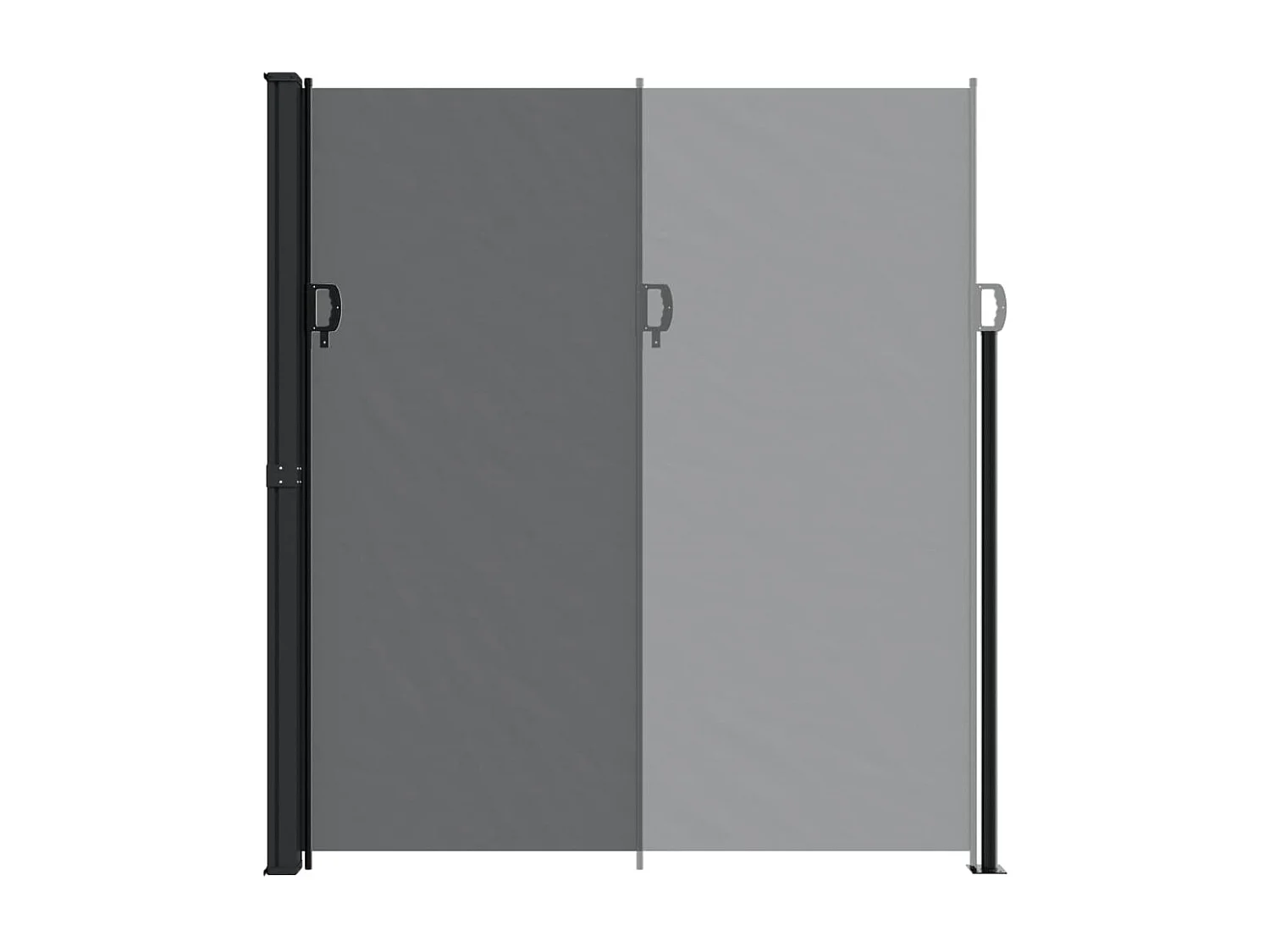 Toldo lateral retrátil preto 220x300 cm