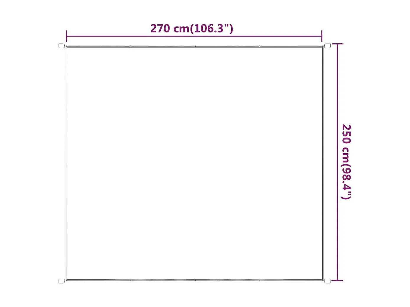 Vertikalmarkise Hellgrün 250x270 cm Oxford-Stoff