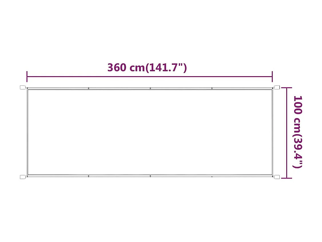 Verticale luifel Antraciet 100x360 cm Oxford stof