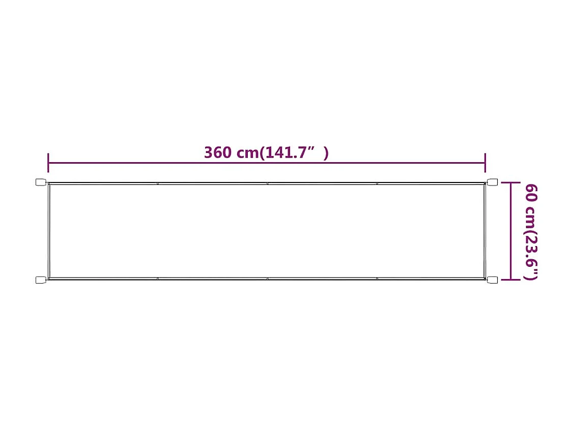 Auvent vertical Bleu 60x360 cm Tissu oxford