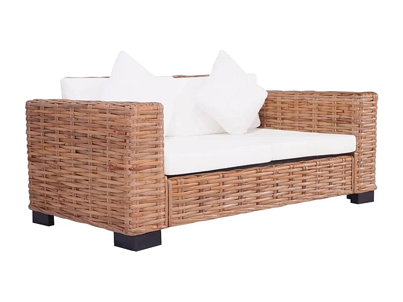 2-Sitzer-Gartensofa Natürliches Rattan