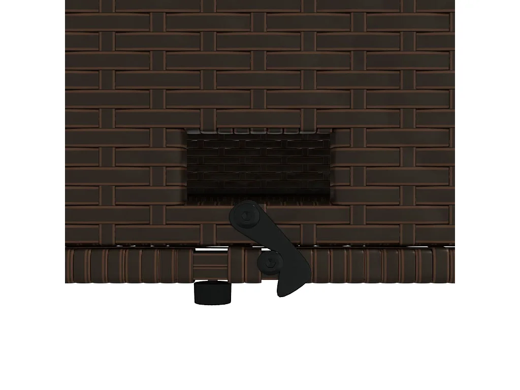 Canapé de jardin avec coussins 2 places marron résine tressée