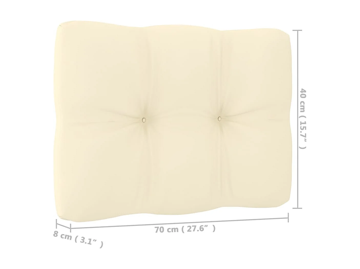 4-Sitzer-Gartensofa mit Kissen. Massives Kiefernholz