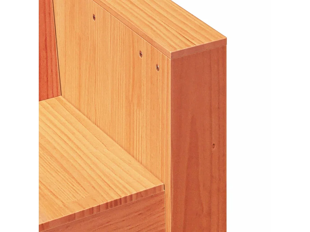 Canapé de jardin 2 places cire marron bois pin massif