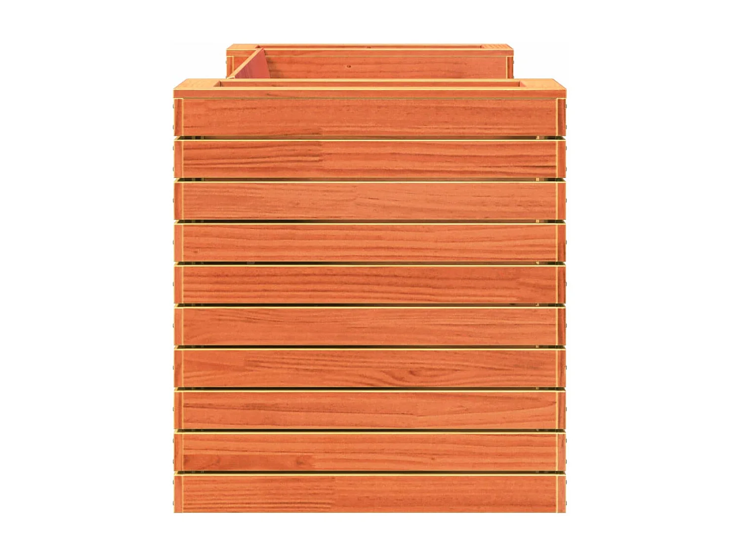 Panca con fioriere in cera marrone 167,5x60x65 cm in legno di pino massiccio