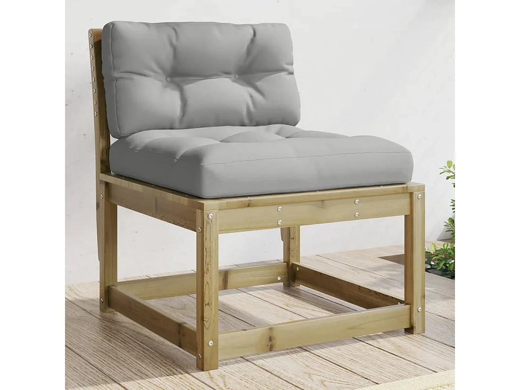 Gartensofa mit Kissen aus imprägniertem Kiefernholz