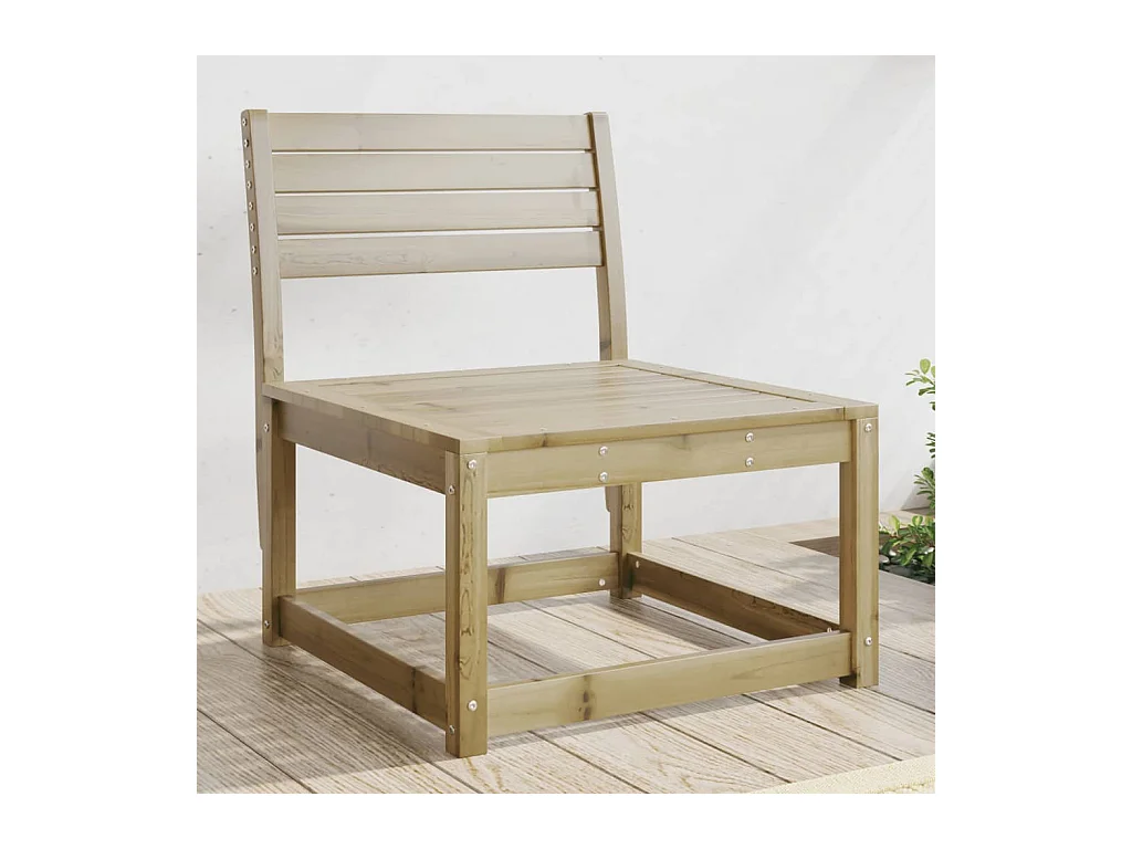 Divano da giardino in legno di pino impregnato