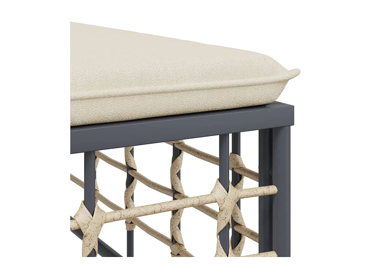 Salon de jardin 10 pcs avec coussins anthracite résine tressée