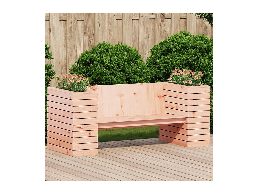 Banc avec jardinières 167,5x60x65 cm bois massif de douglas