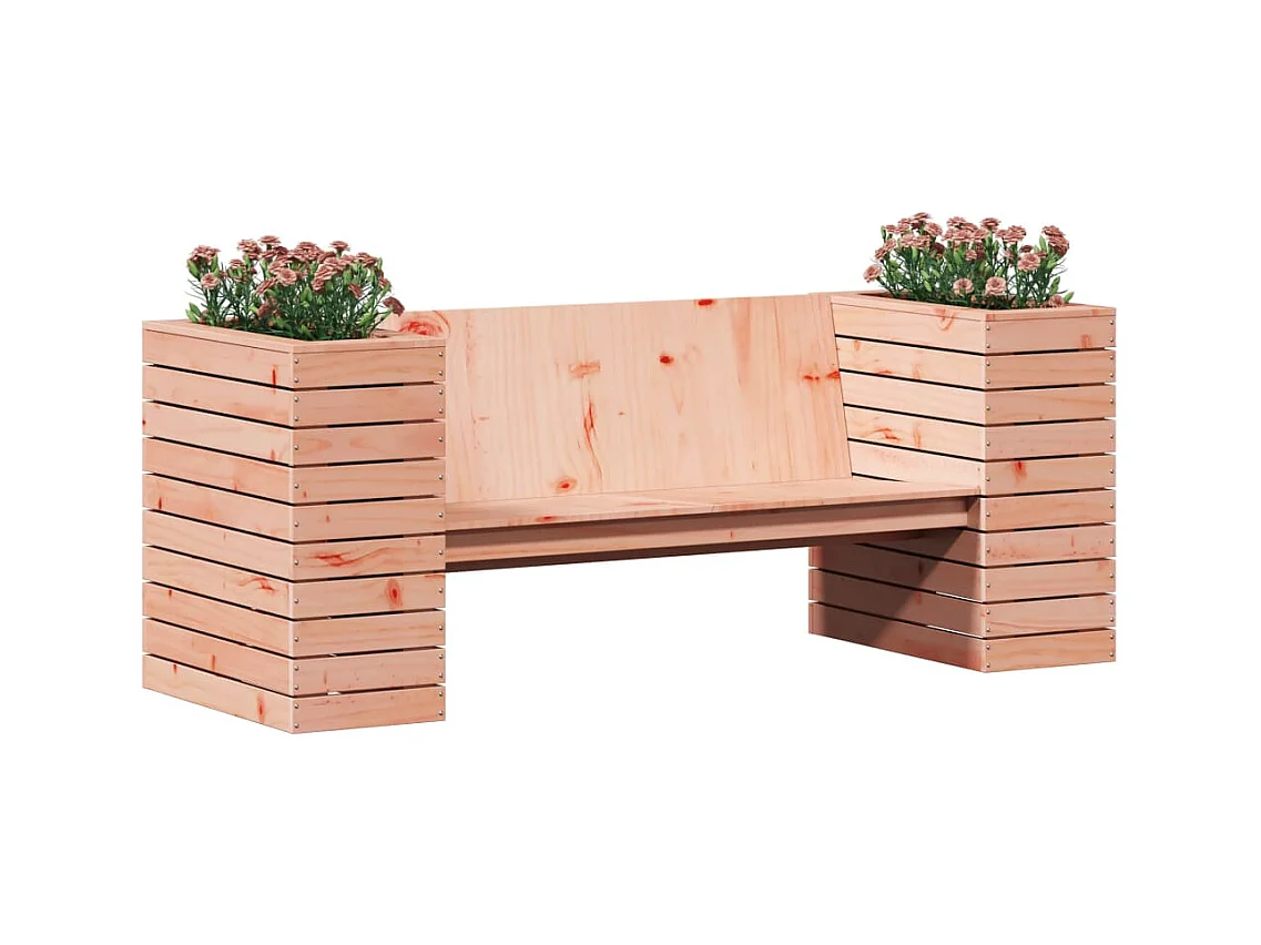 Bank met plantenbakken 167,5x60x65 cm massief Douglas sparrenhout