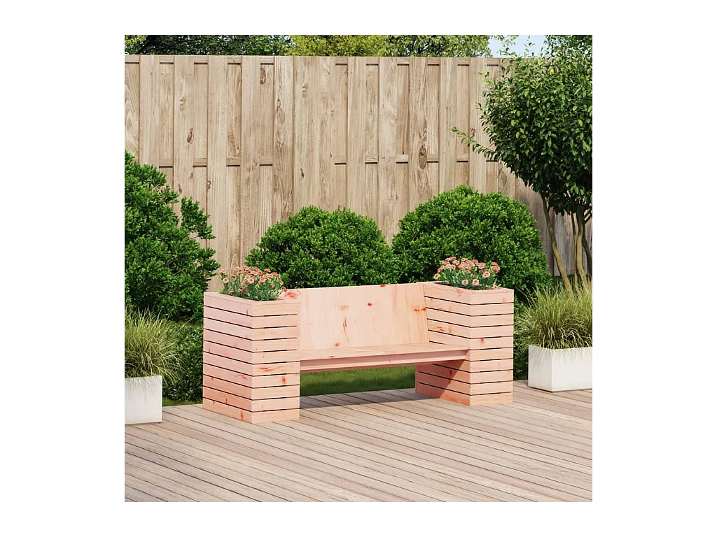 Bank met plantenbakken 167,5x60x65 cm massief Douglas sparrenhout