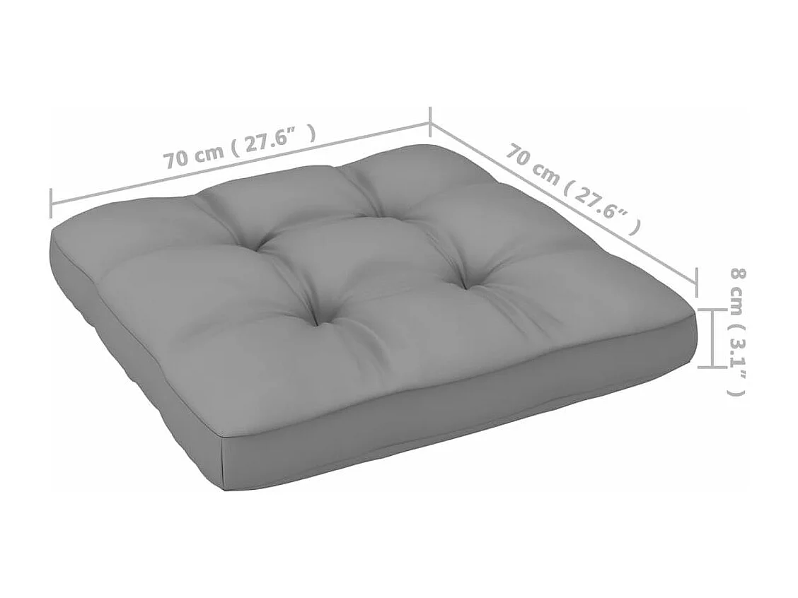 4-Sitzer-Gartensofa mit Kissen. Massives Kiefernholz