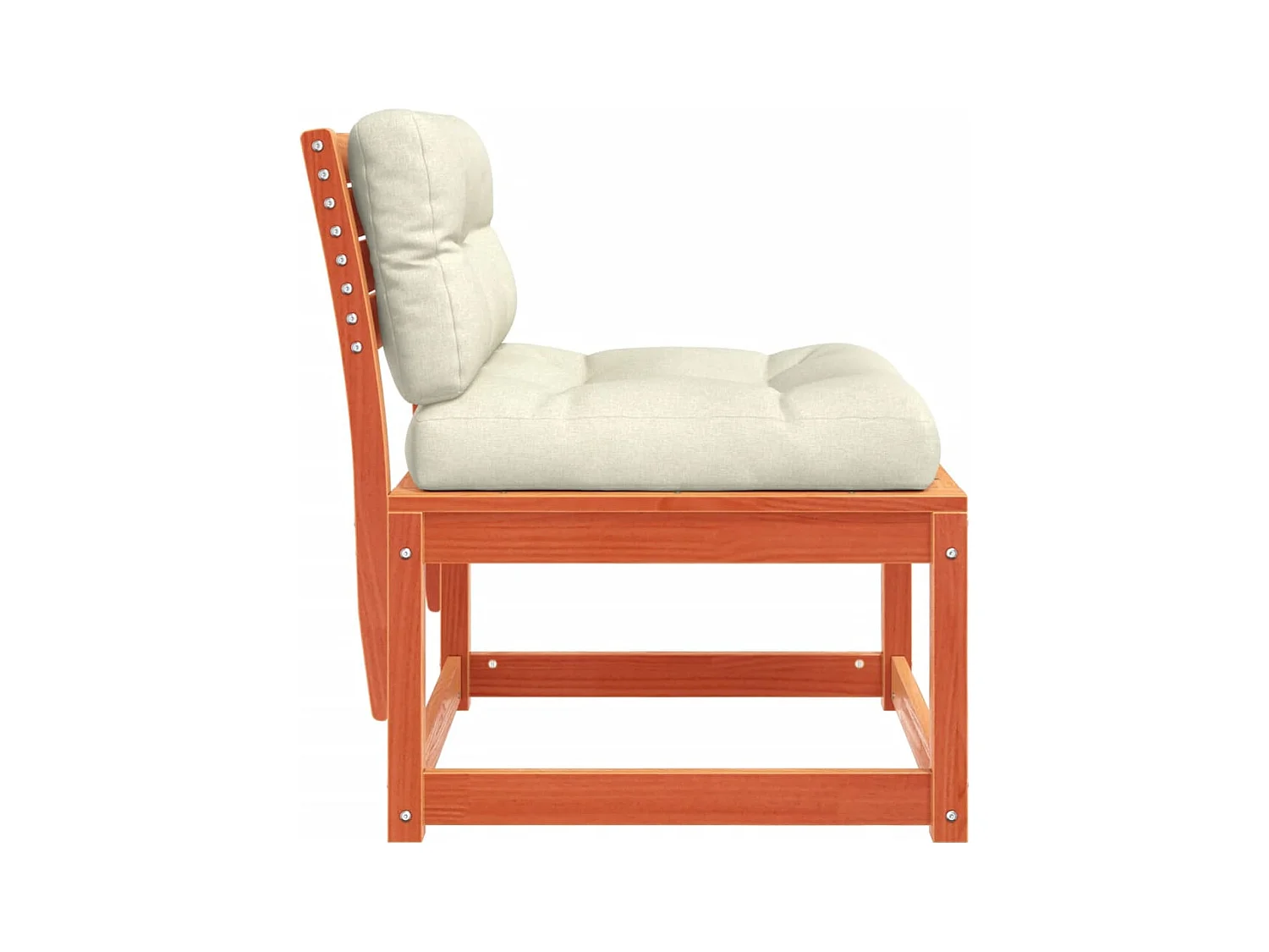 Canapés de jardin et coussins 2pcs cire marron bois pin massif