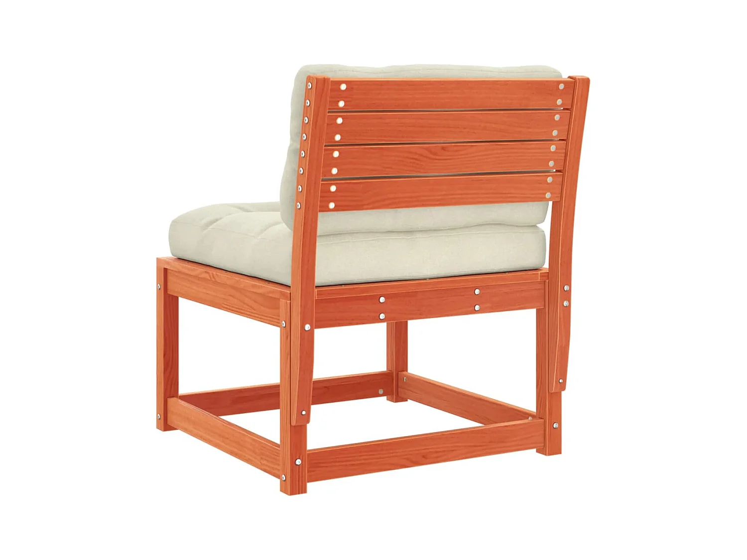 Canapés de jardin et coussins 2pcs cire marron bois pin massif