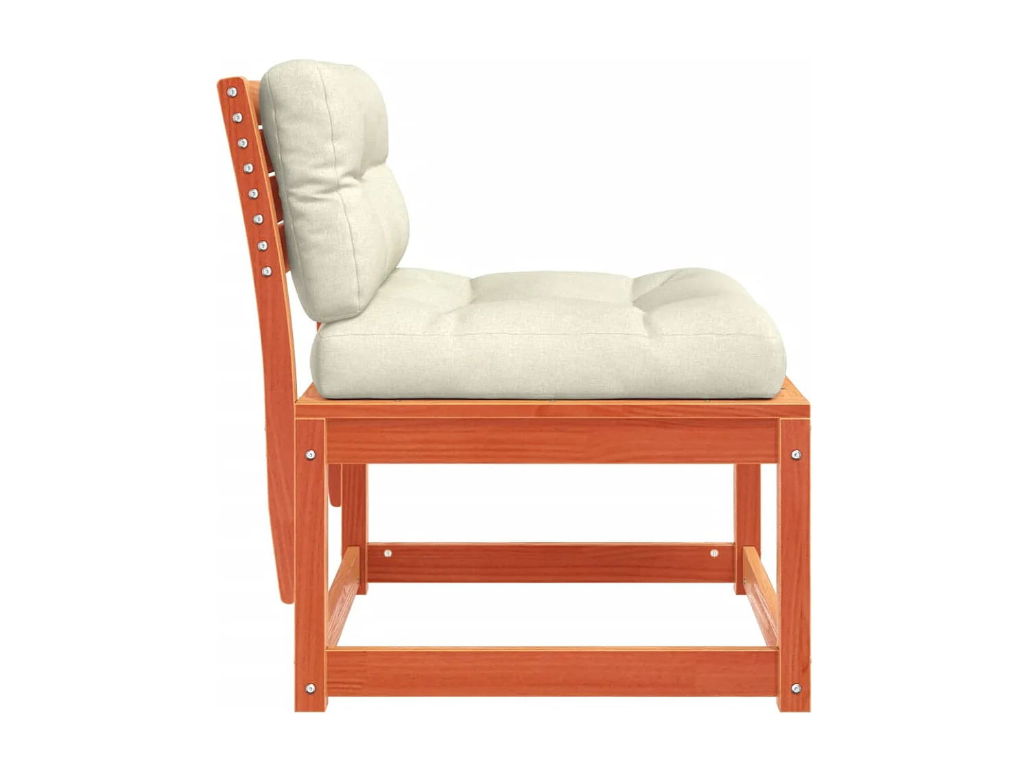 Canapés de jardin et coussins 2pcs cire marron bois pin massif