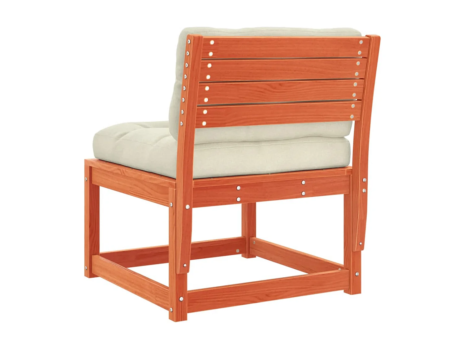 Canapés de jardin et coussins 2pcs cire marron bois pin massif