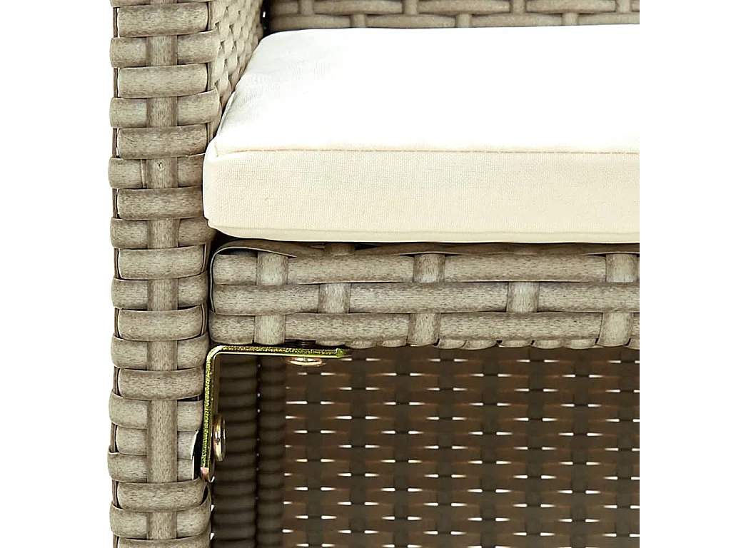 Canapé de jardin à 2 places avec coussins Beige Résine tressée