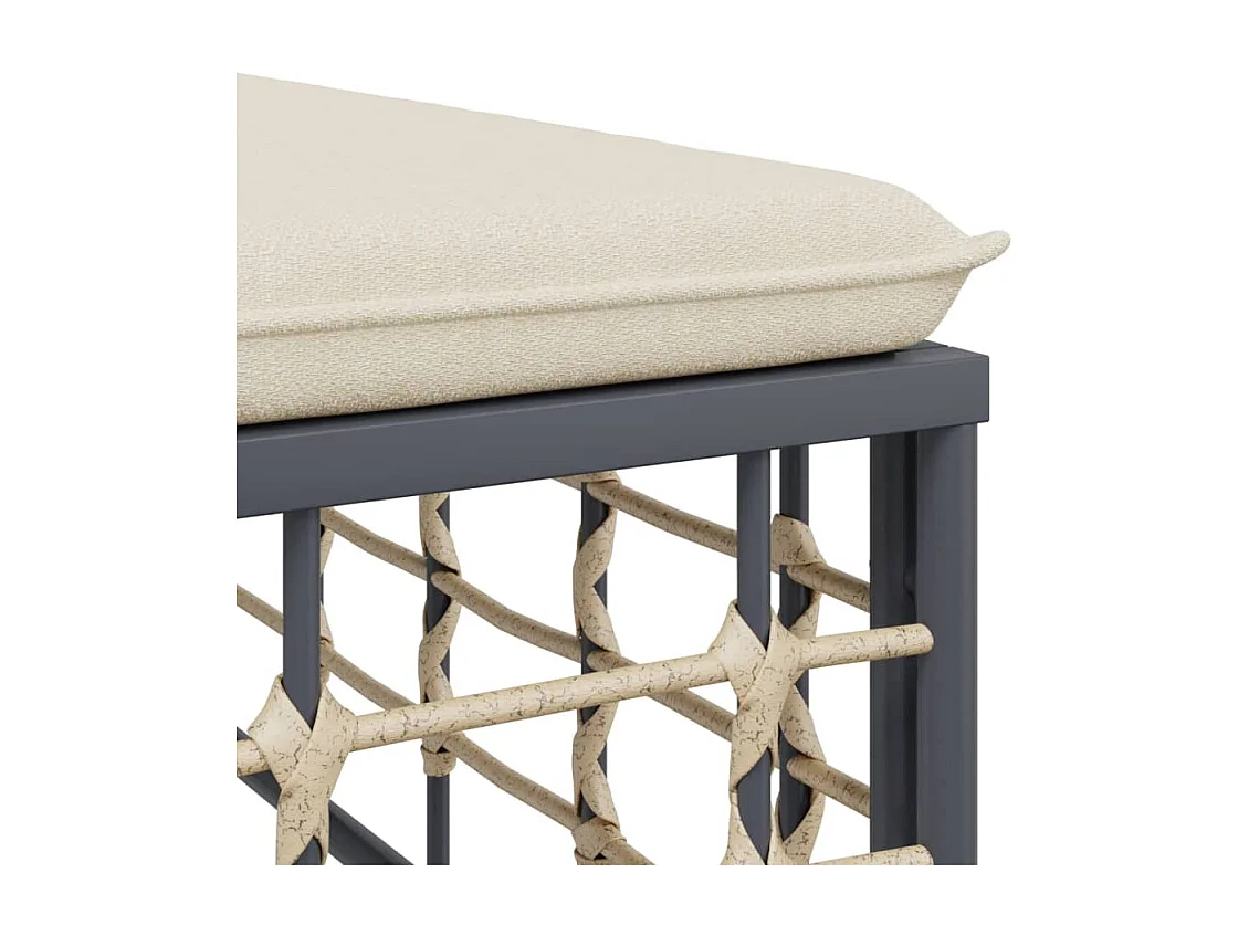 Salon de jardin 9 pcs avec coussins anthracite résine tressée