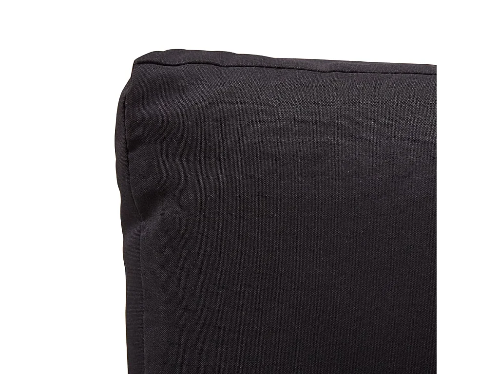 Sofá de jardim de 2 lugares e almofadas Preto 124 cm Resina tecida