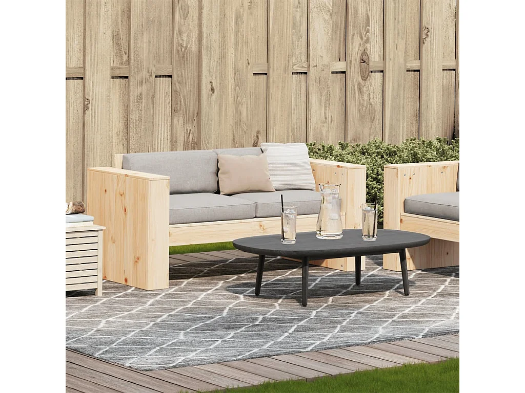 Canapé de jardin 2 places 134x60x62 cm bois de pin massif