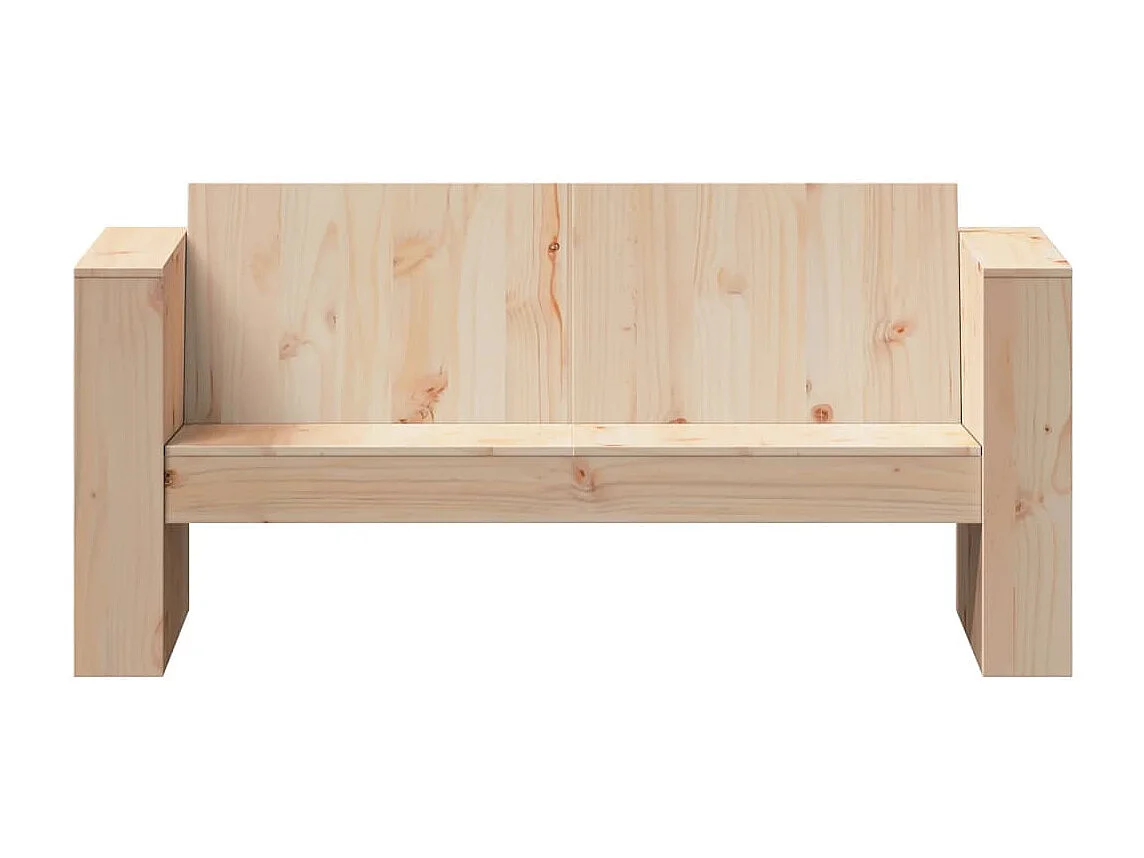 Canapé de jardin 2 places 134x60x62 cm bois de pin massif