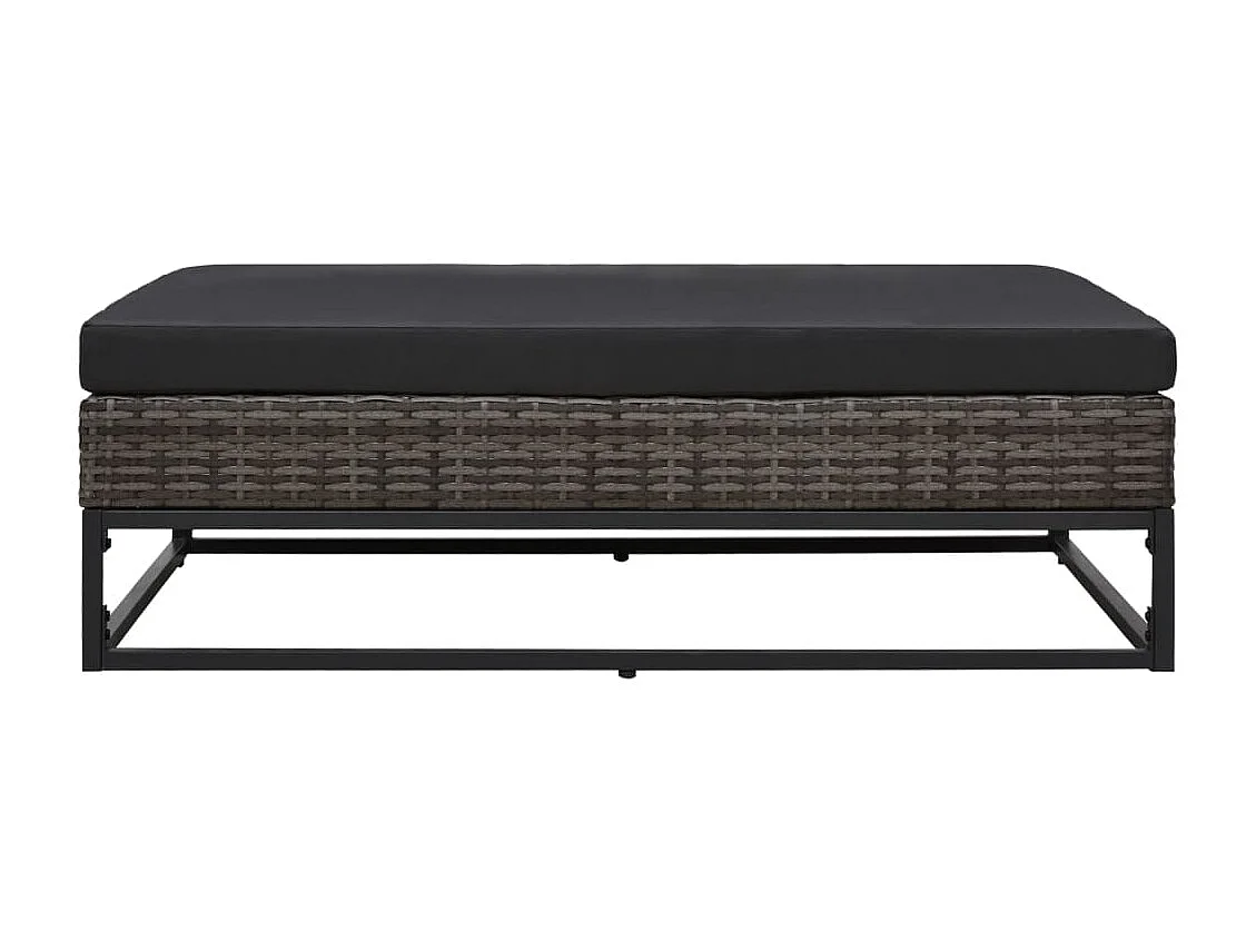 5 Stück Gartenmöbel mit grauen gewebten Harzkissen