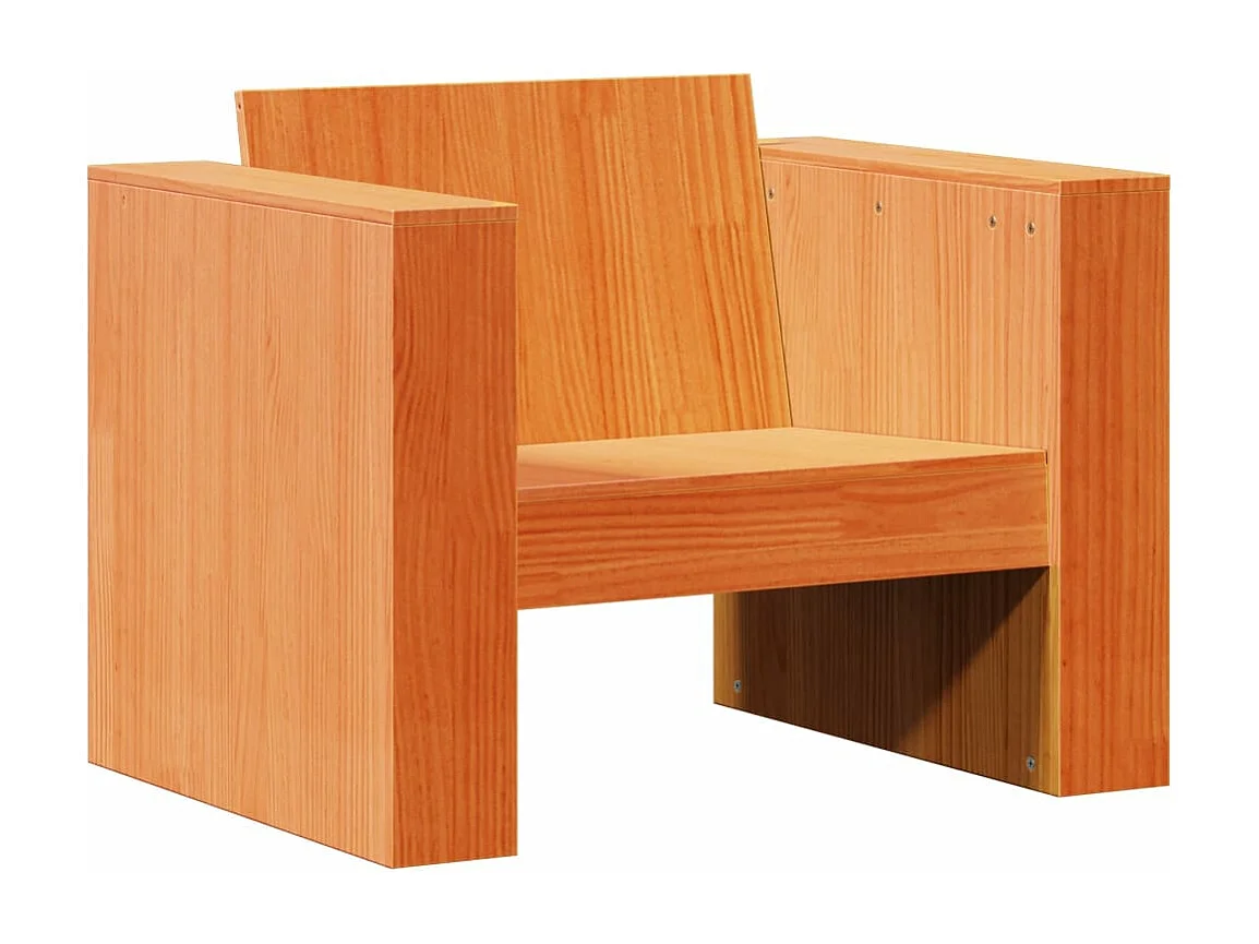 Canapé de jardin cire marron 79x60x62 cm bois de pin massif