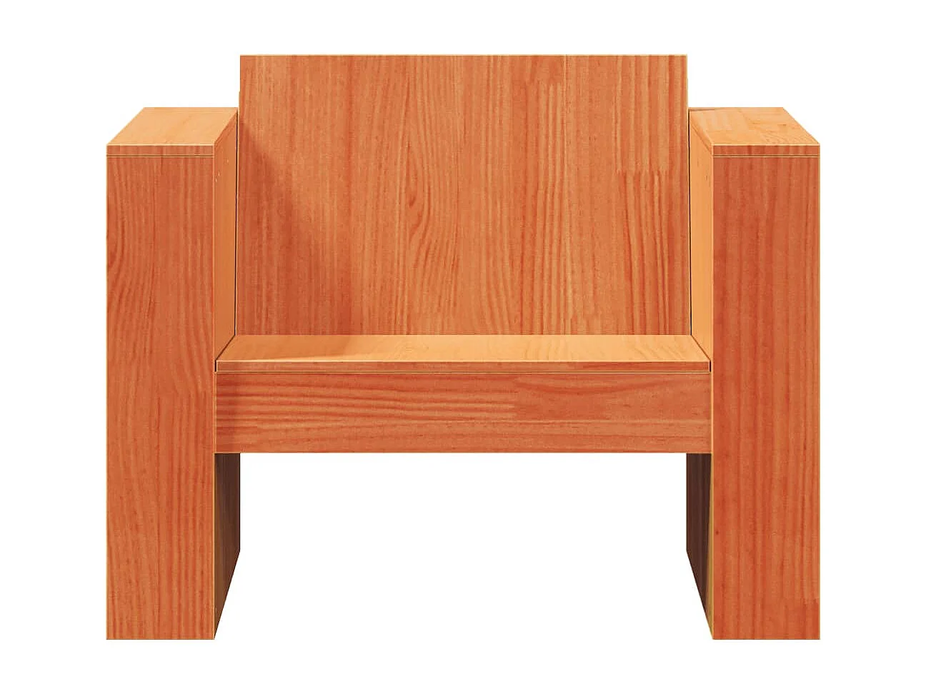 Canapé de jardin cire marron 79x60x62 cm bois de pin massif