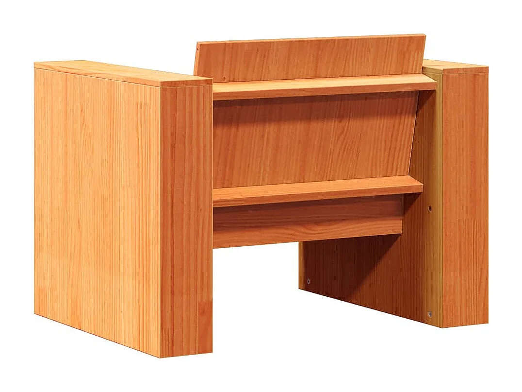 Canapé de jardin cire marron 79x60x62 cm bois de pin massif