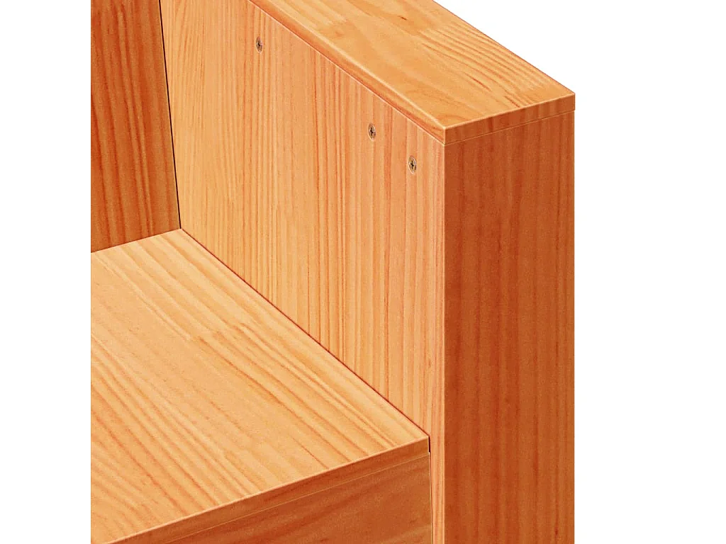 Canapé de jardin cire marron 79x60x62 cm bois de pin massif