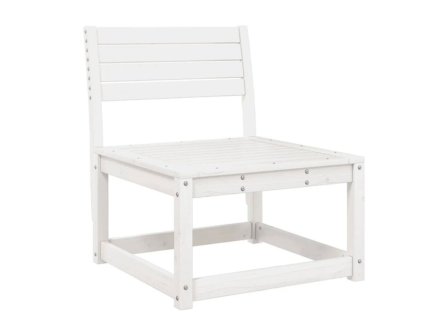 Witte tuinbank van massief grenenhout