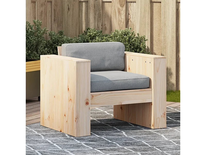 Canapé de jardin 79x60x62 cm bois de pin massif