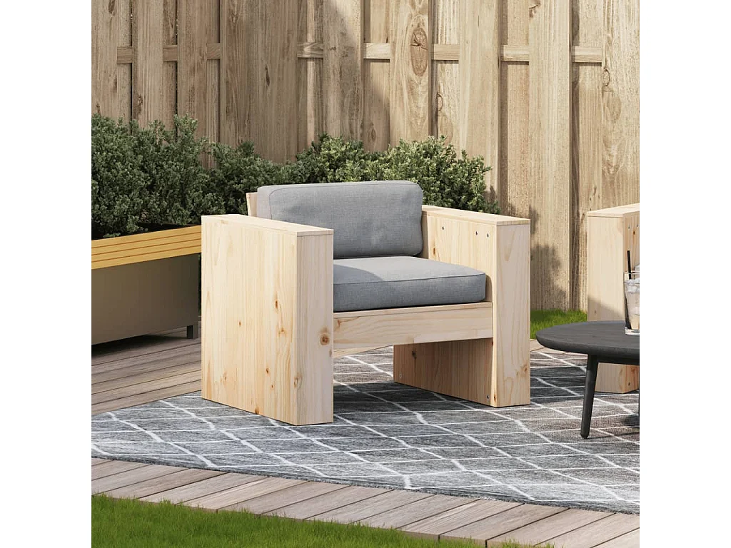 Canapé de jardin 79x60x62 cm bois de pin massif