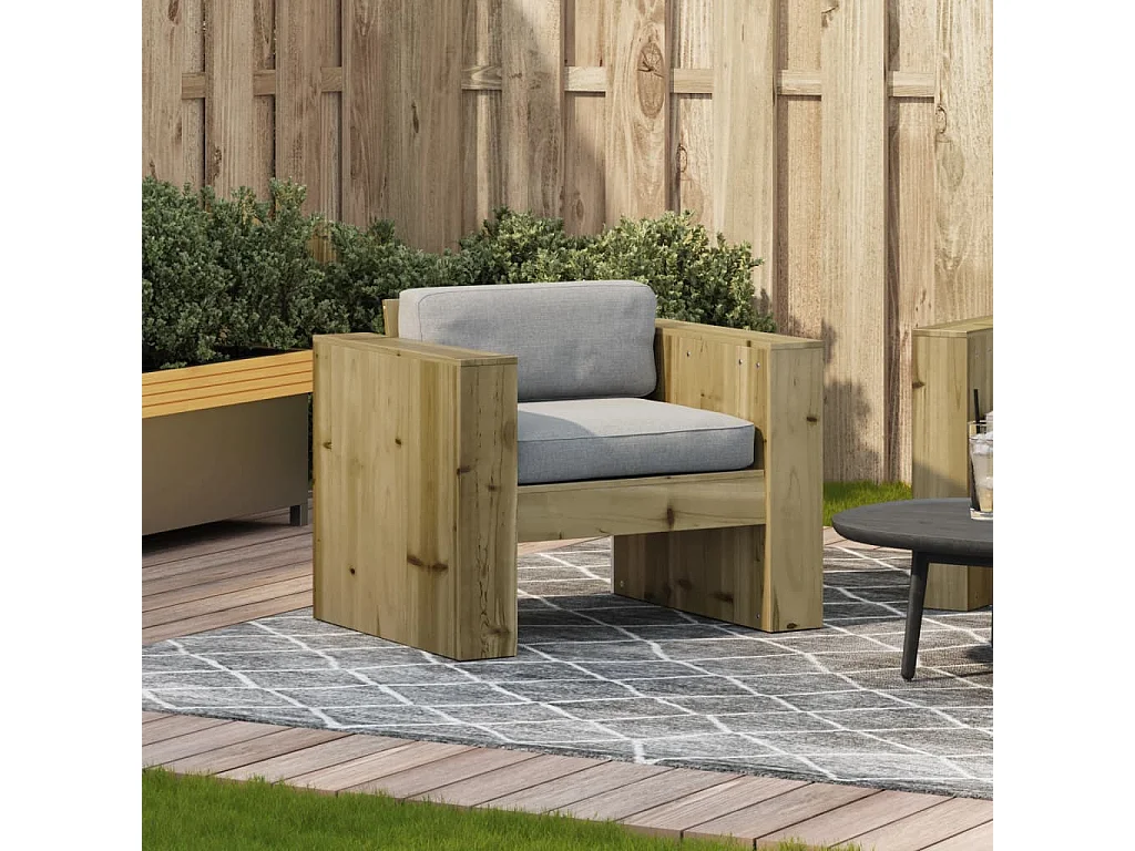 Canapé de jardin 79x60x62 cm bois de pin imprégné