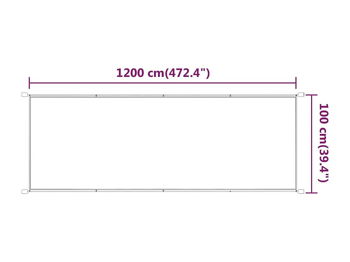 Vertikalmarkise Weiß 100x1200 cm Oxford-Stoff