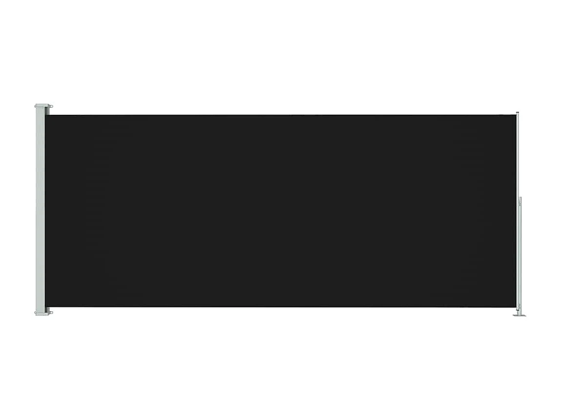 Auvent latéral rétractable de patio 200x500 cm Noir