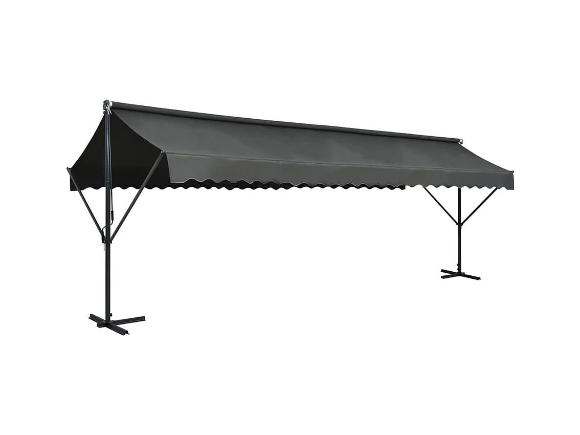 Staande luifel 600 x 300 cm Antraciet