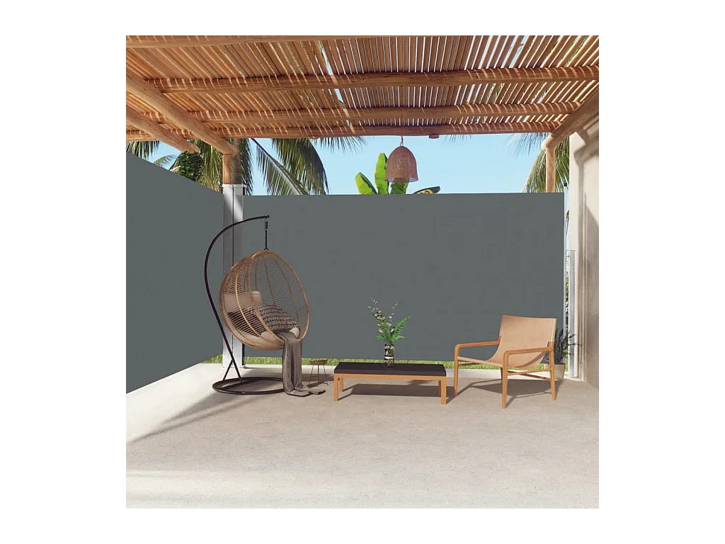 Auvent latéral rétractable Anthracite 200x600 cm