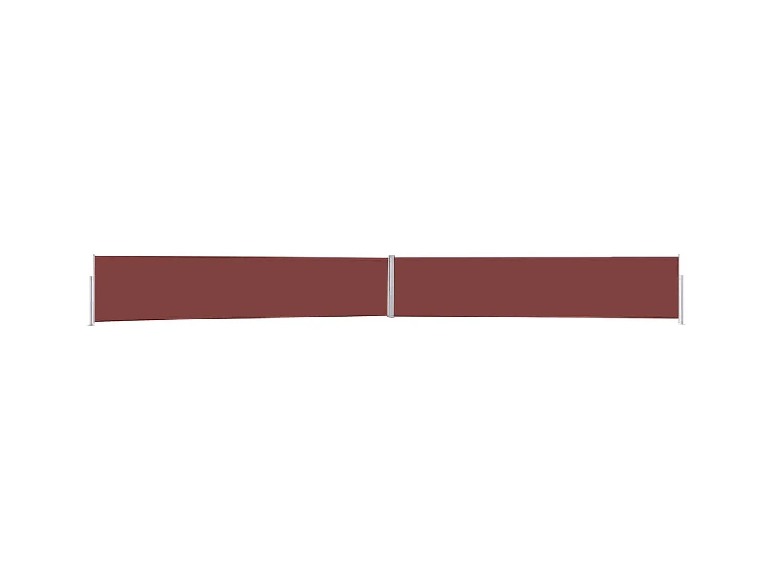 Auvent latéral rétractable de patio 170x1200 cm Marron